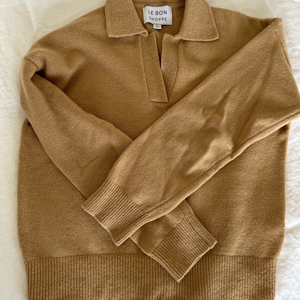Le Bon Shoppe’s Tan polo sweater